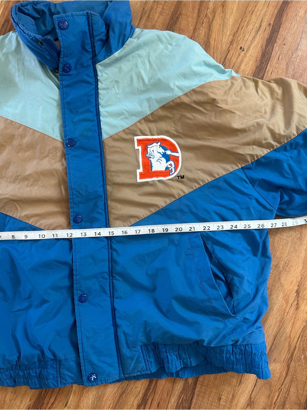 Vintage 90s Logo 7 NFL Denver Broncos Starter Jacket Mens Size L - Picture 11 of 12